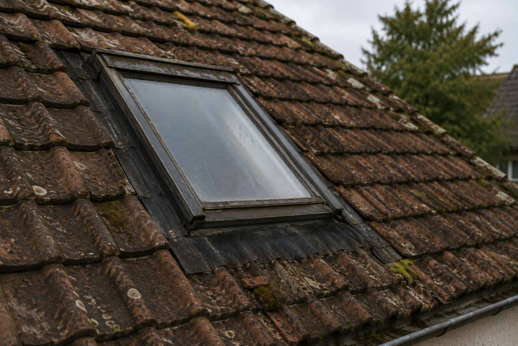 Dachfenster im ausgebauten Dachraum mit Tageslicht