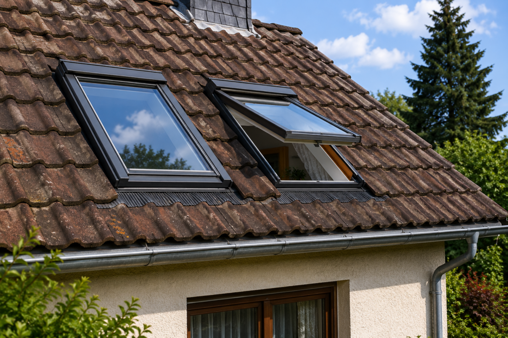 Dachfenster im ausgebauten Dachraum mit natürlichem Licht